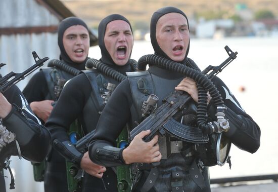 Black Sea fleet drills in Sevastopol