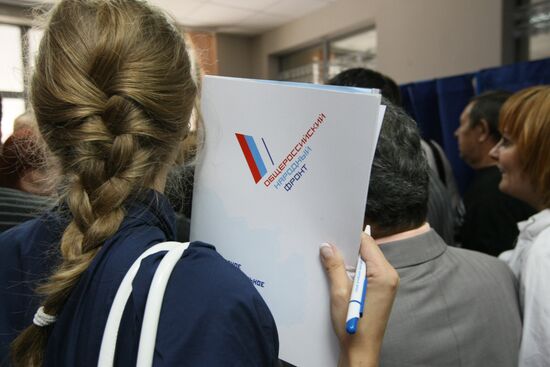 Popular Front starts elections of candidates to State Duma