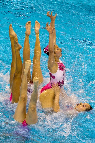 Chinese sync swimmers emerge second in team event