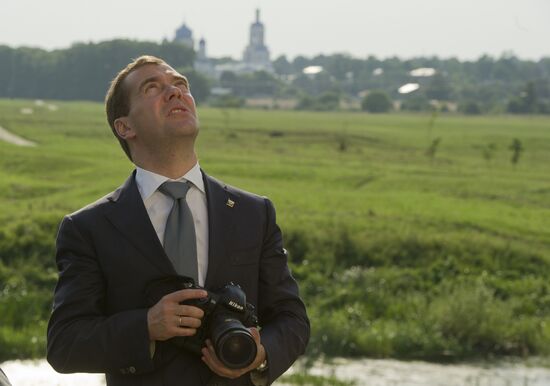President Dmitry Medvedev visits Vladimir
