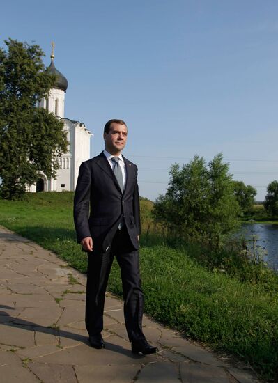 President Medvedev on a working visit to Vladimir