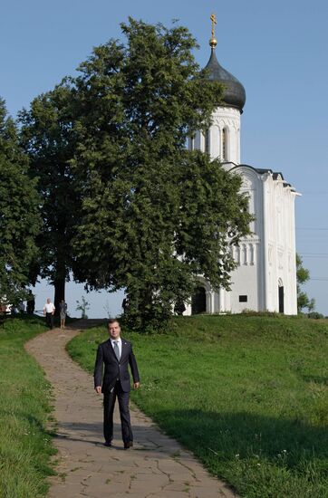 President Medvedev on a working visit to Vladimir
