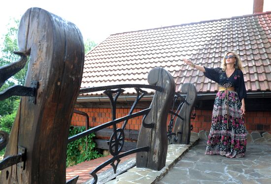 Vika Tsyganova in her country house