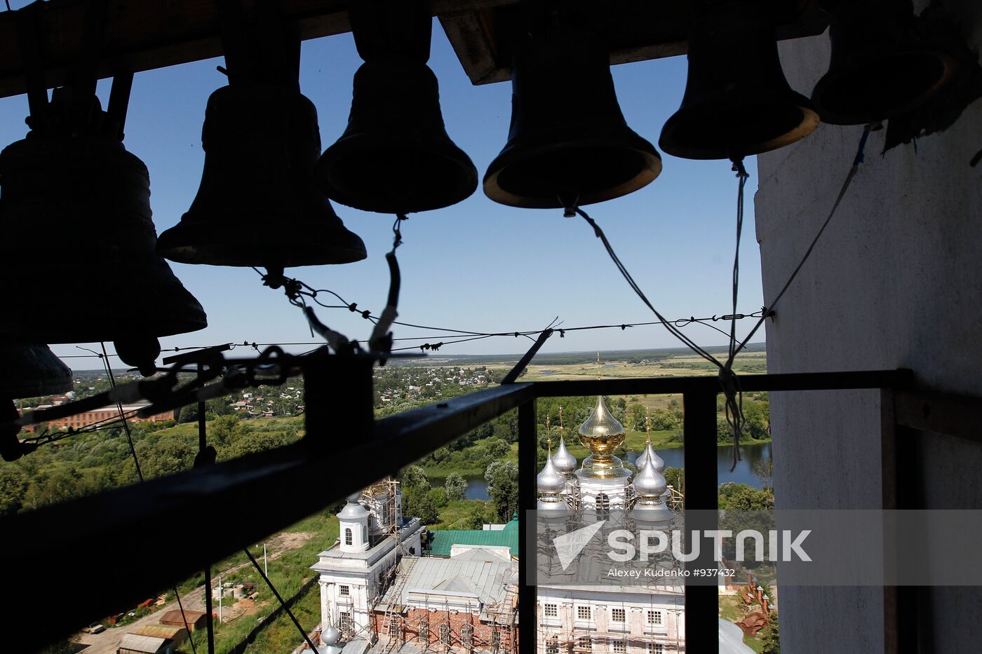 Voskresensky Cathedral's campanile in town of Shuya