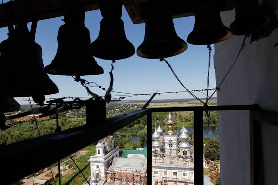 Voskresensky Cathedral's campanile in town of Shuya