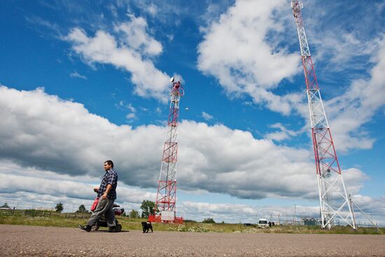Installation of cell phone towers in the Tomsk region