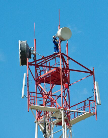 Installation of cell phone towers in the Tomsk region