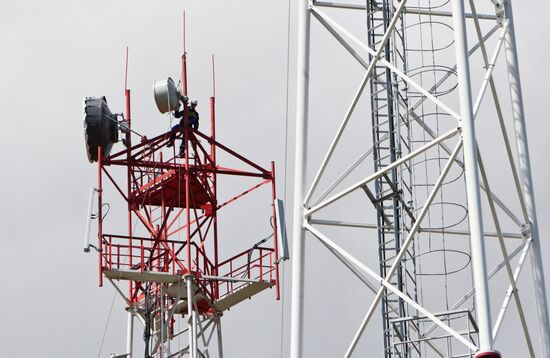 Installation of cell phone towers in the Tomsk region