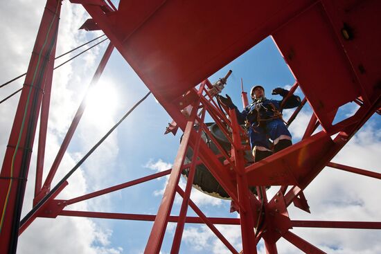 Installation of cell phone towers in the Tomsk region