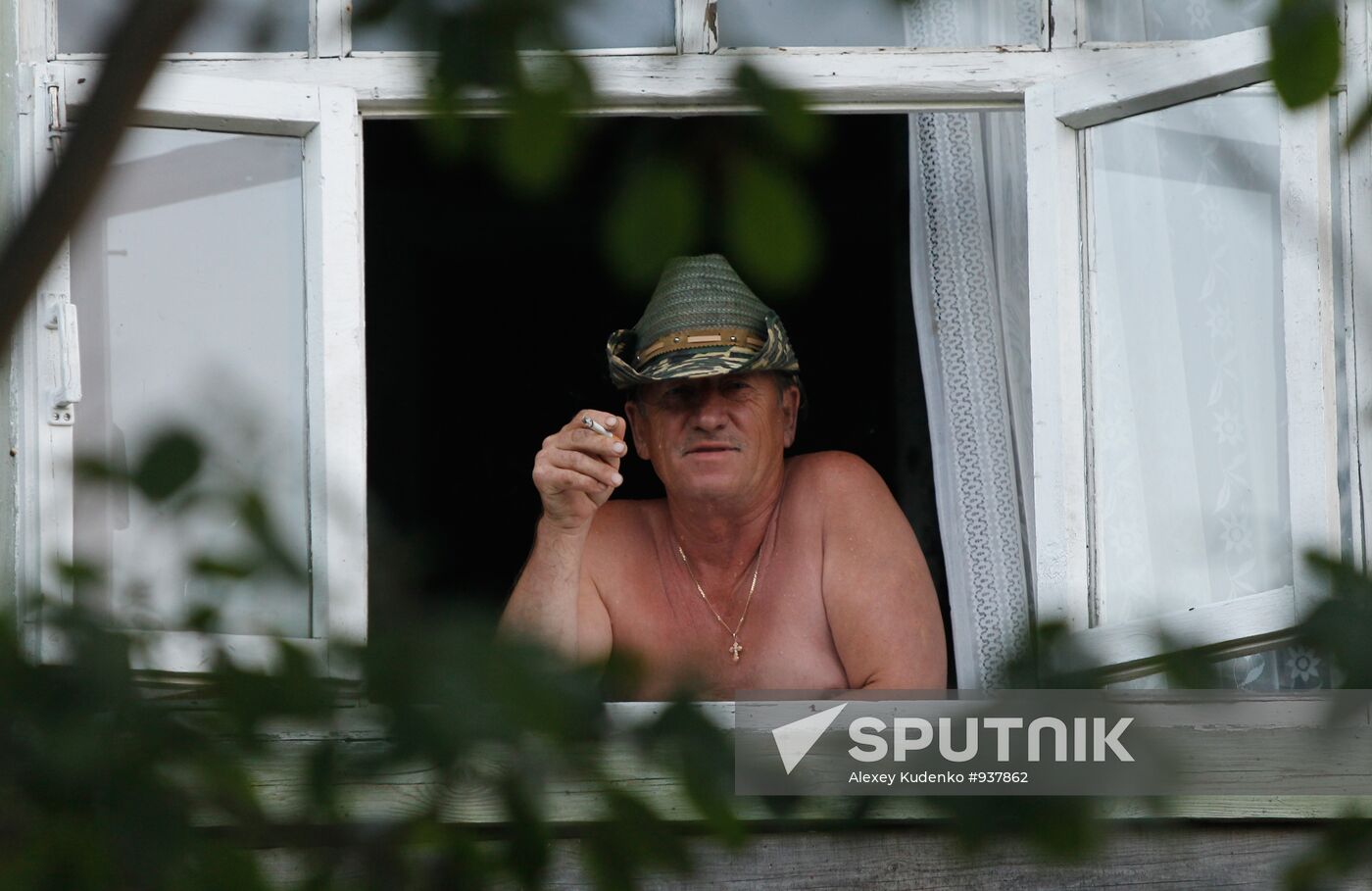 Shuya resident seen at his home