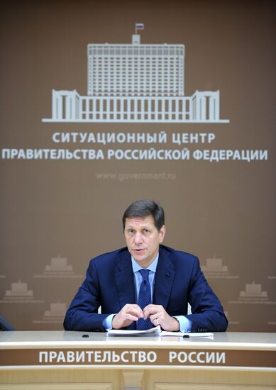 Alexander Zhukov holds video conference