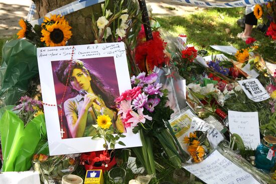 Near Amy Winehouse's residence in London