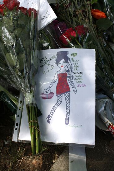 Near Amy Winehouse's residence in London