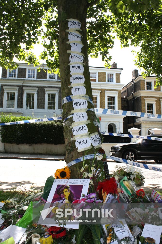 Near Amy Winehouse's residence in London