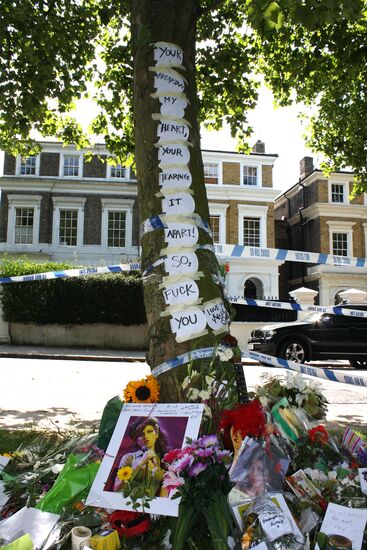 Near Amy Winehouse's residence in London