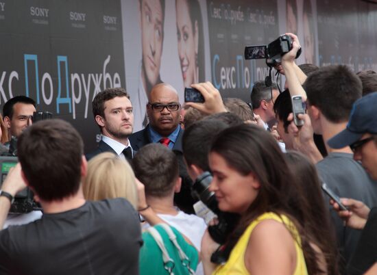 Premiere of film "Friends with Benefits" in Moscow