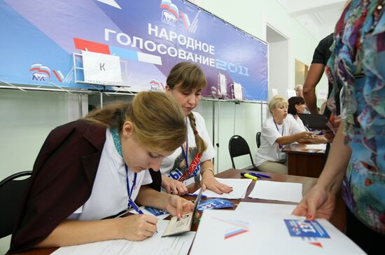 Novosibirsk holds primary election