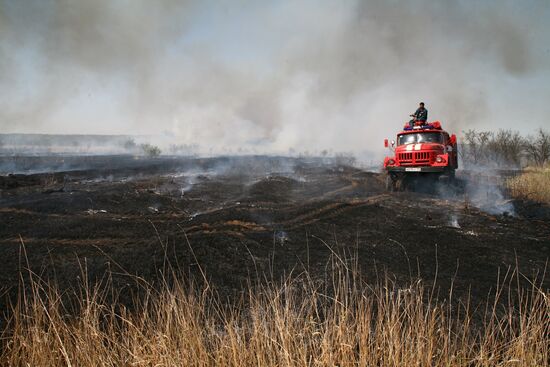 Wildfires hit Volgograd Region