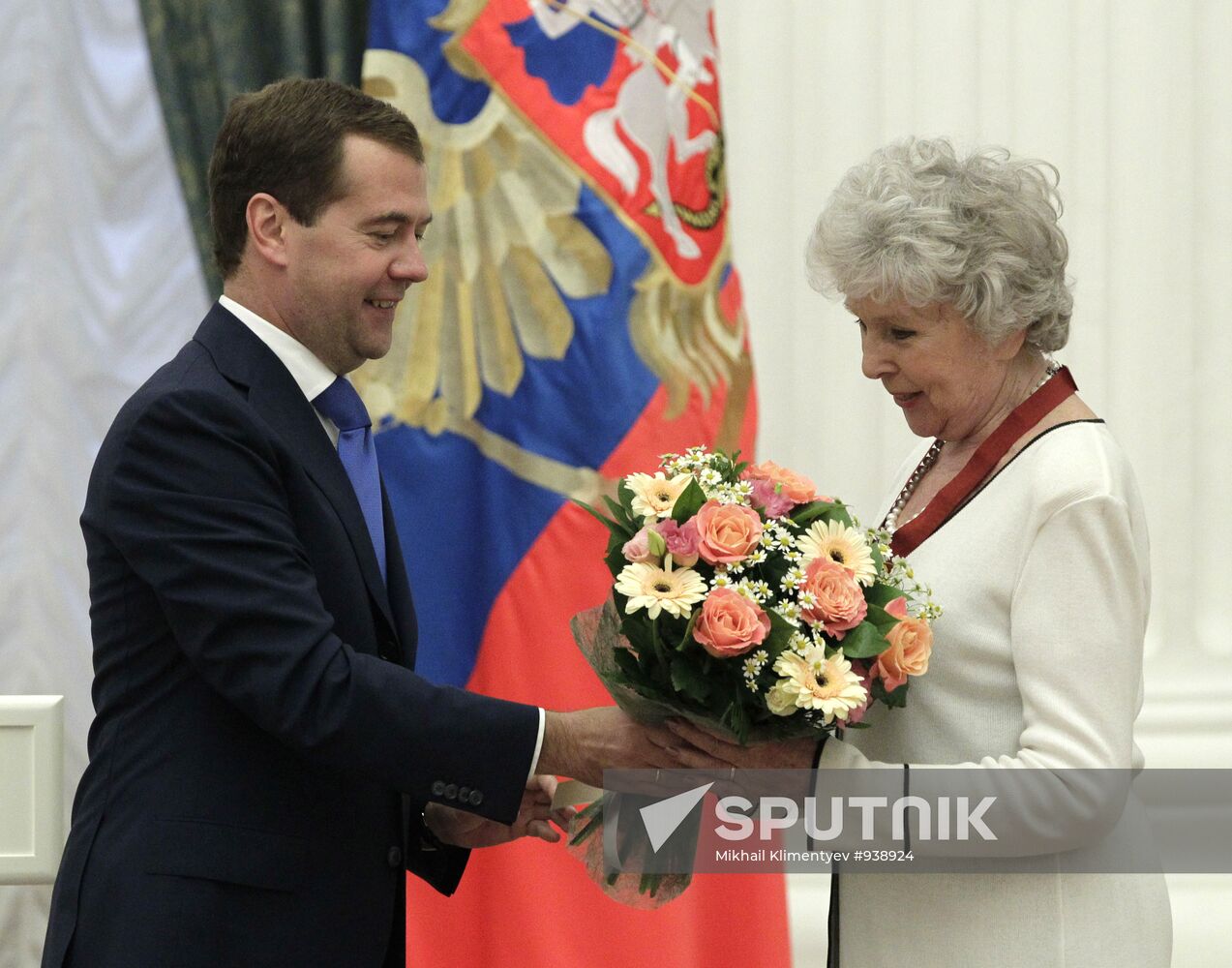 Dmitry Medvedev gives state awards in Kremlin