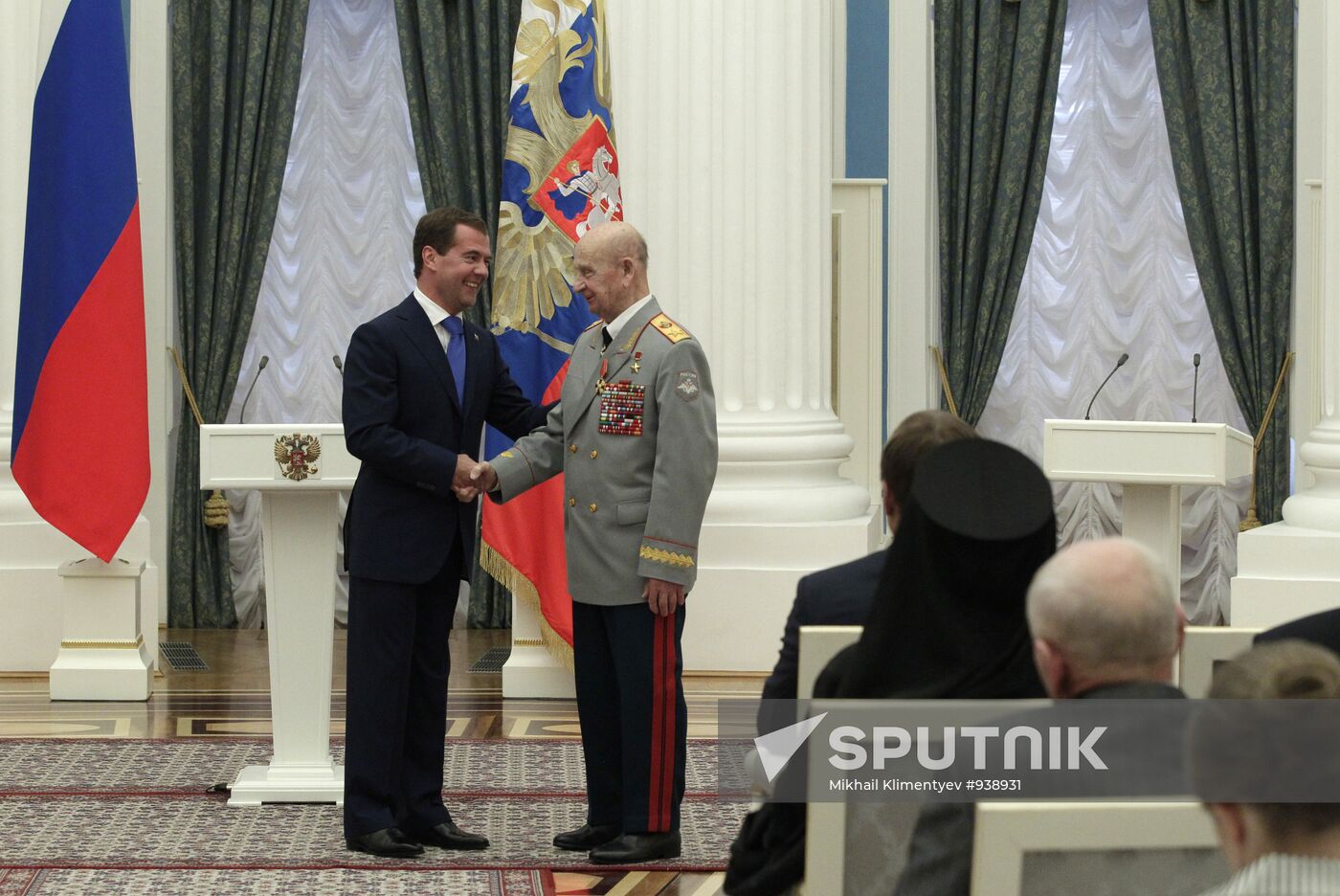 Dmitry Medvedev gives state awards in Kremlin