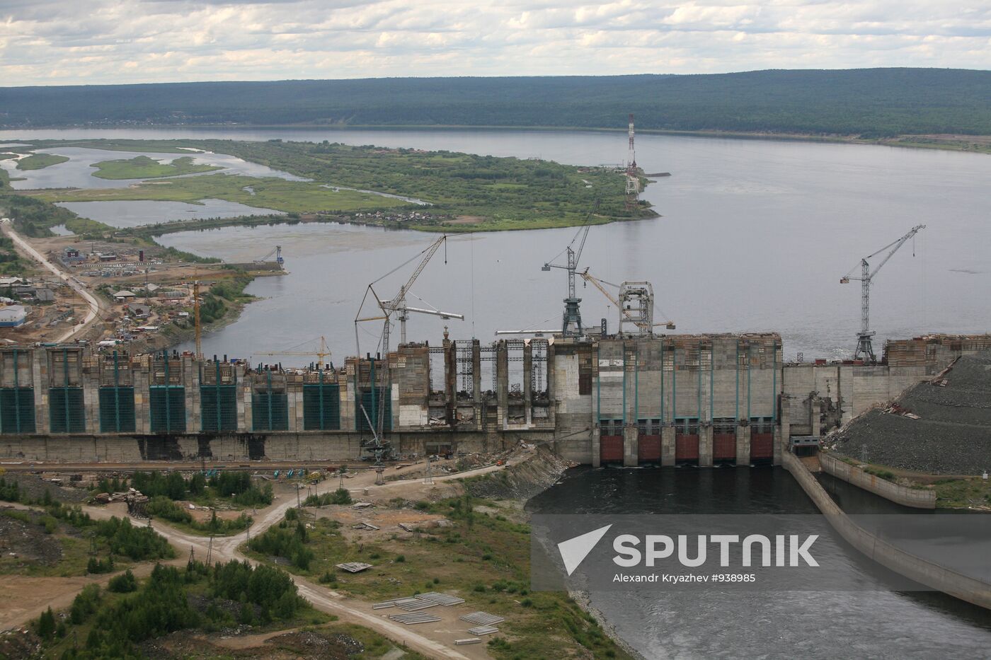 Construction of Boguchansk HPP