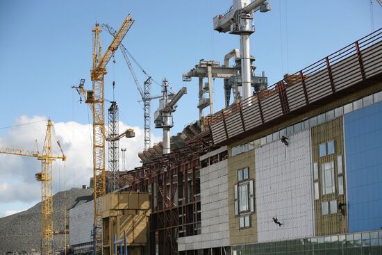 Construction of Boguchansk HPP