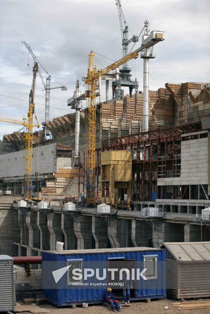 Construction of Boguchansk HPP