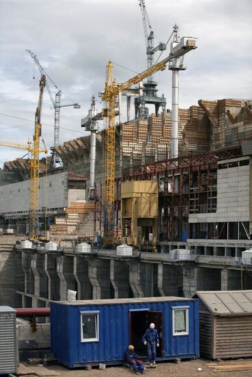 Construction of Boguchansk HPP
