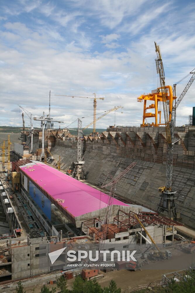 Construction of Boguchansk HPP