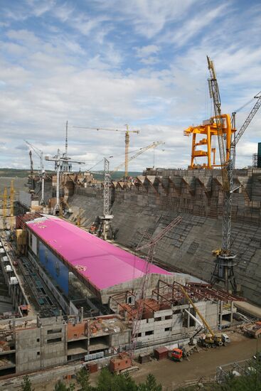 Construction of Boguchansk HPP