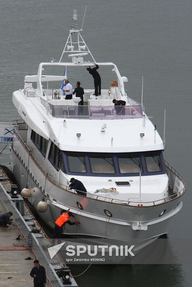 Preparations for Baltic Fleet Navy Day parade of ships