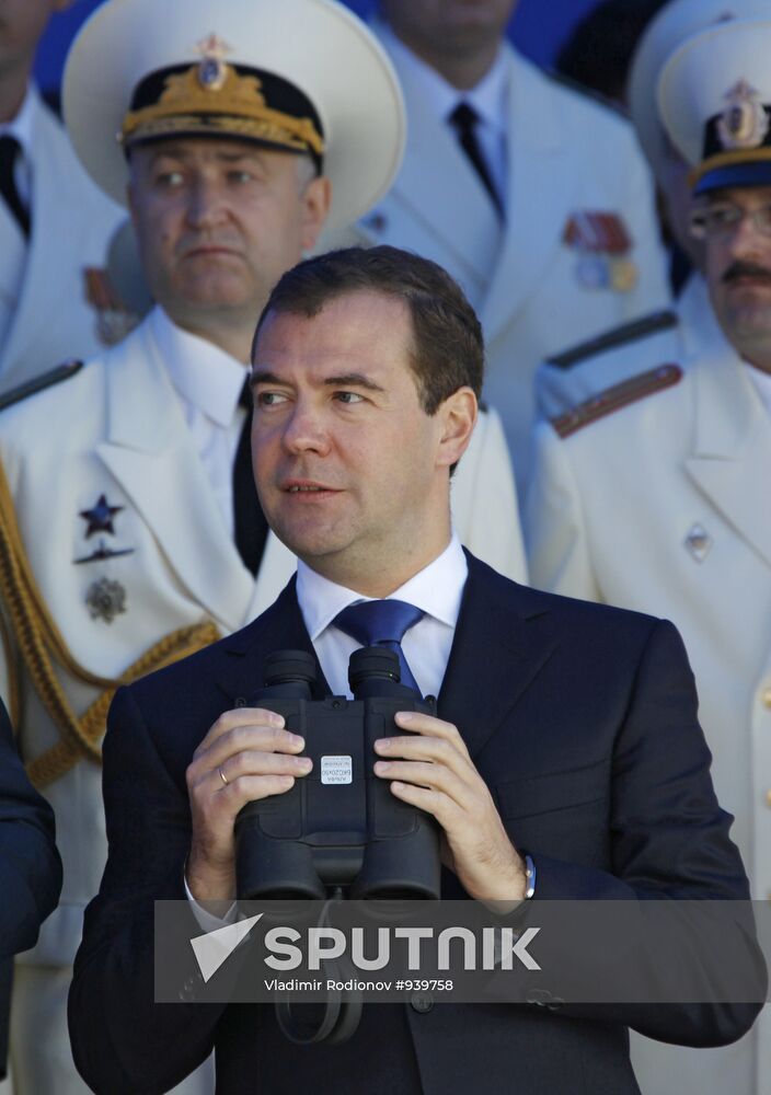 Dmitry Medvedev on working visit in Baltiysk