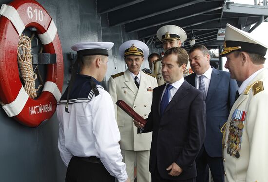 Dmitry Medvedev on working visit in Baltiysk