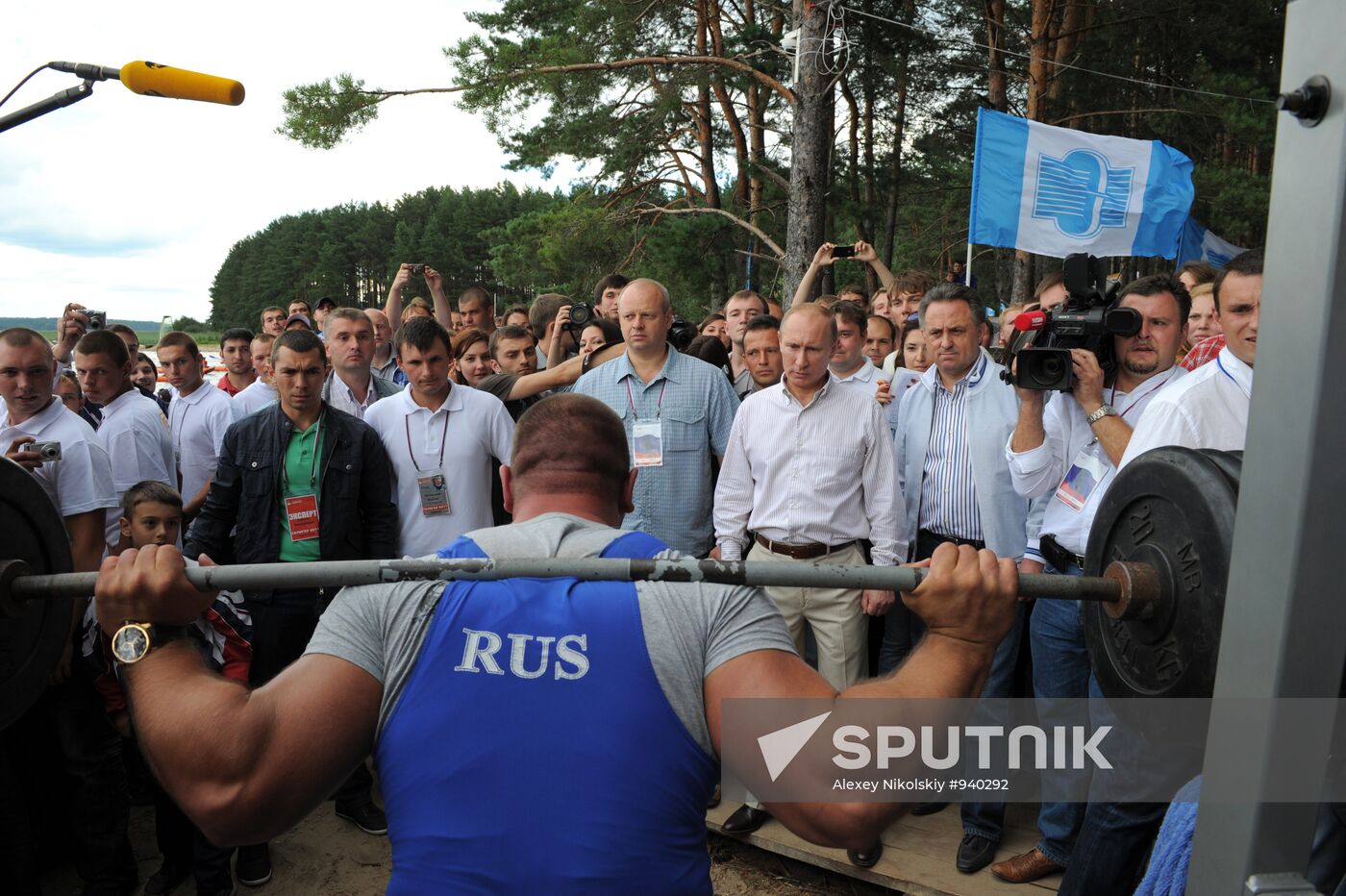 Vladimir Putin visiting Seliger 2011 Youth Forum