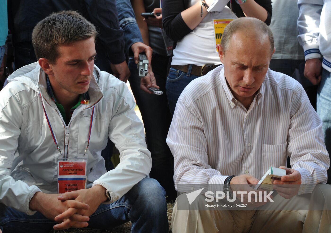 Vladimir Putin visiting Seliger 2011 Youth Forum
