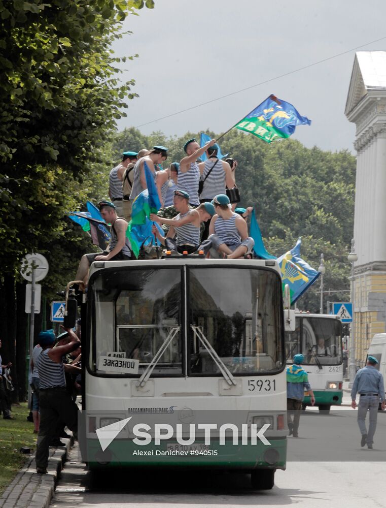 Celebrating Airborne Forces Day in St.Petersburg