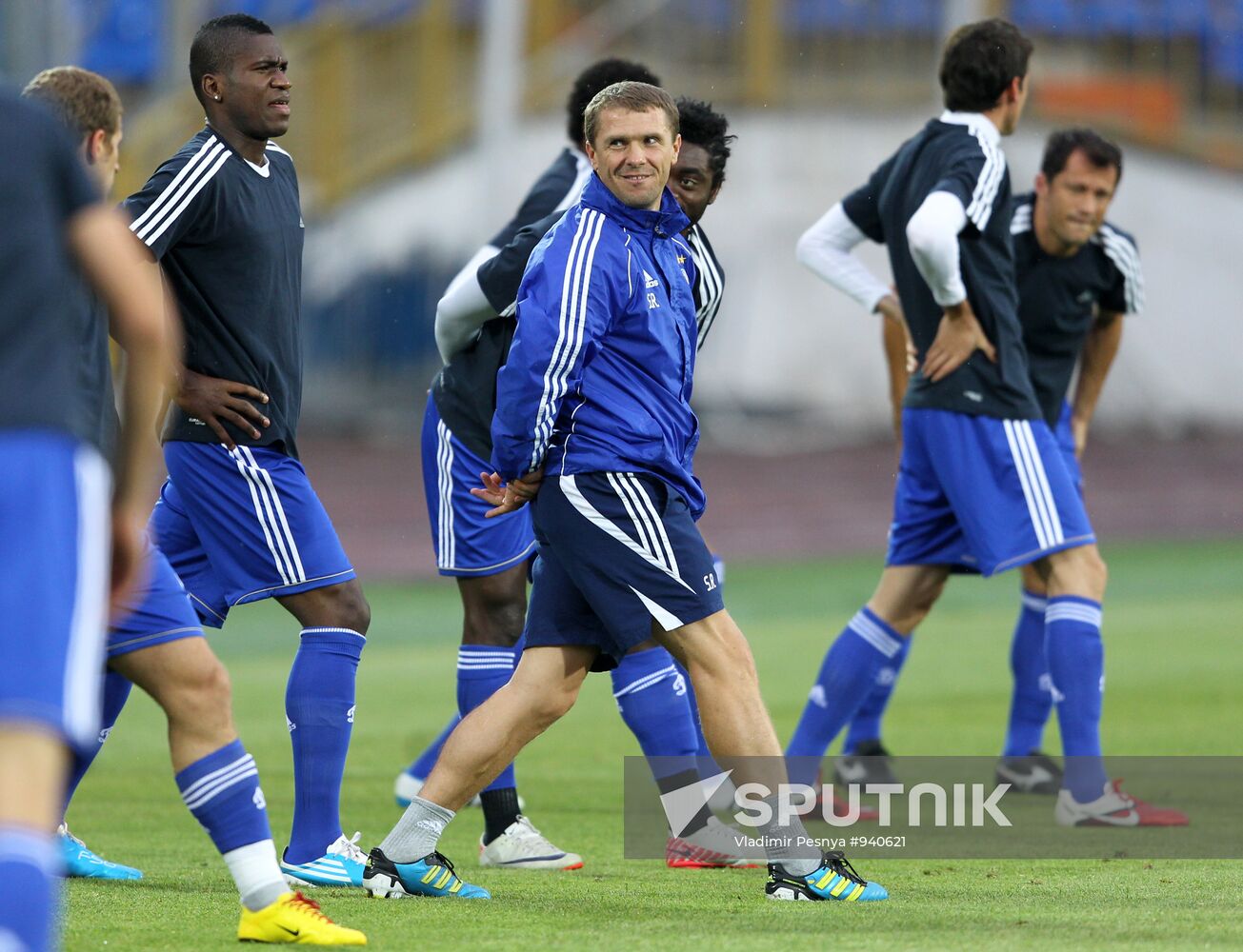 Pre-match training session at FC Dinamo