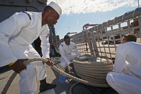 U.S. Navy's USS Carr frigate arrives in Baltiysk