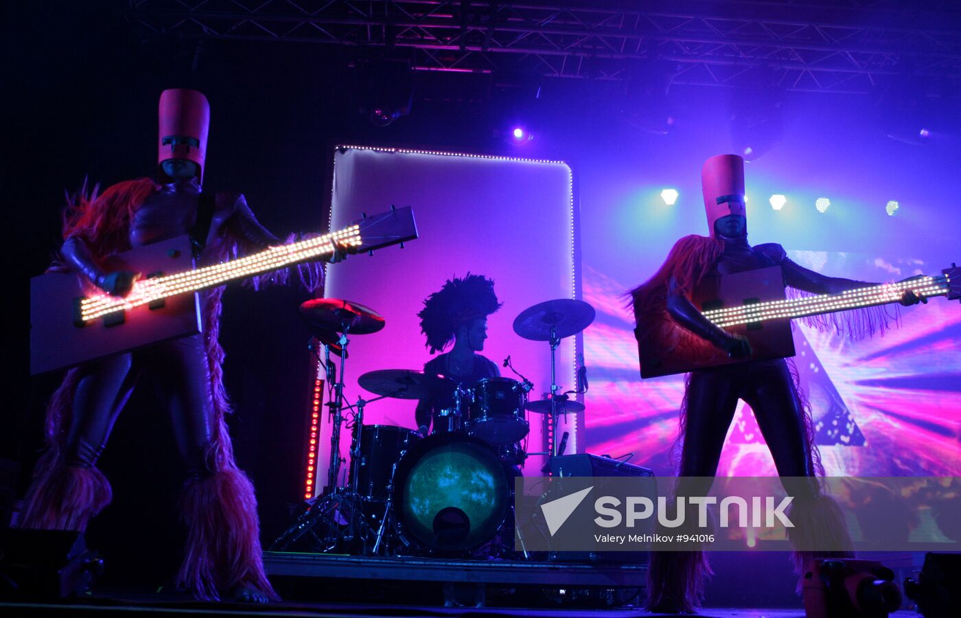 Australian electro-pop duo Empire of the Sun perform in Moscow