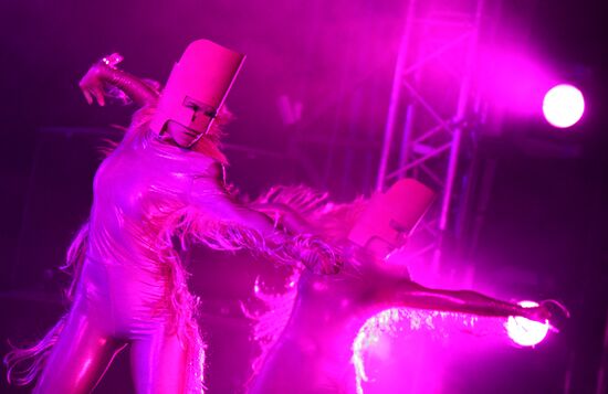 Australian electro-pop duo Empire of the Sun perform in Moscow