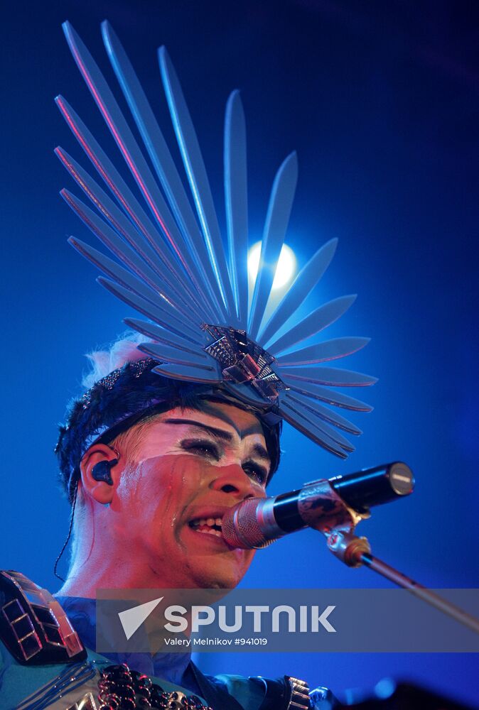 Australian electro-pop duo Empire of the Sun perform in Moscow