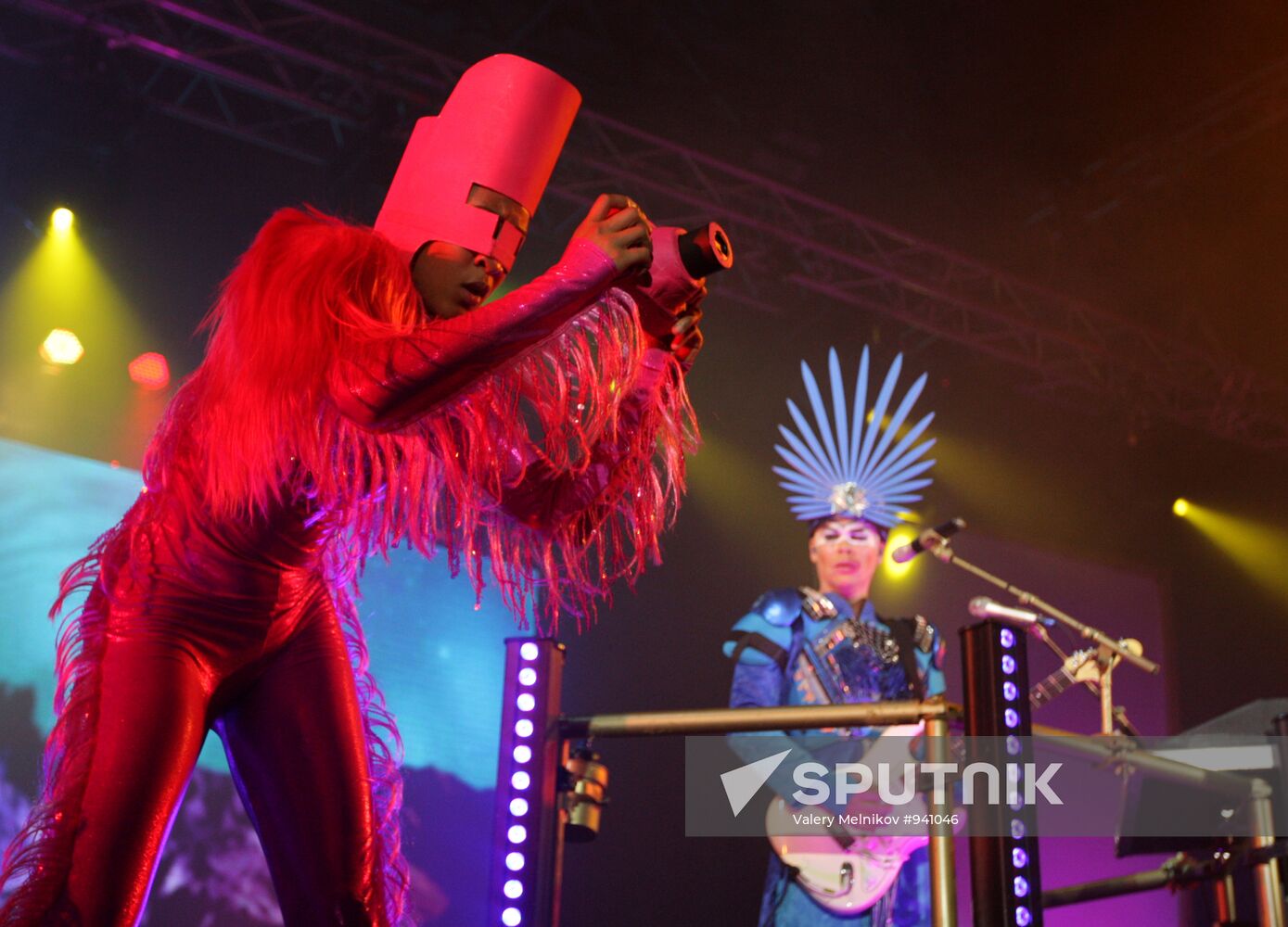 Australian electro-pop duo Empire of the Sun perform in Moscow