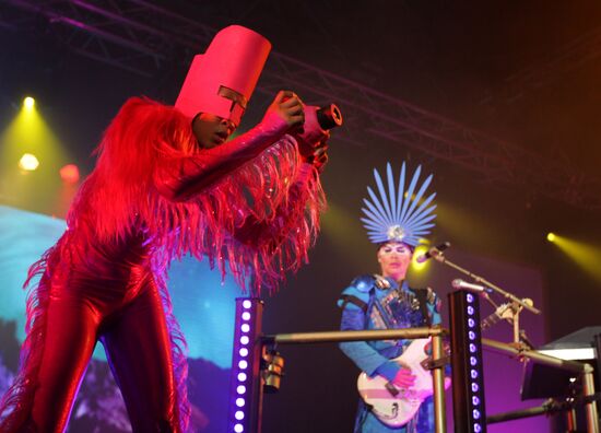 Australian electro-pop duo Empire of the Sun perform in Moscow