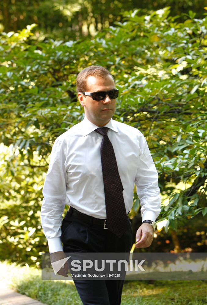 Dmitry Medvedev granted an interview to TV channels and a radio