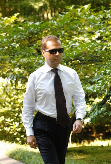 Dmitry Medvedev granted an interview to TV channels and a radio