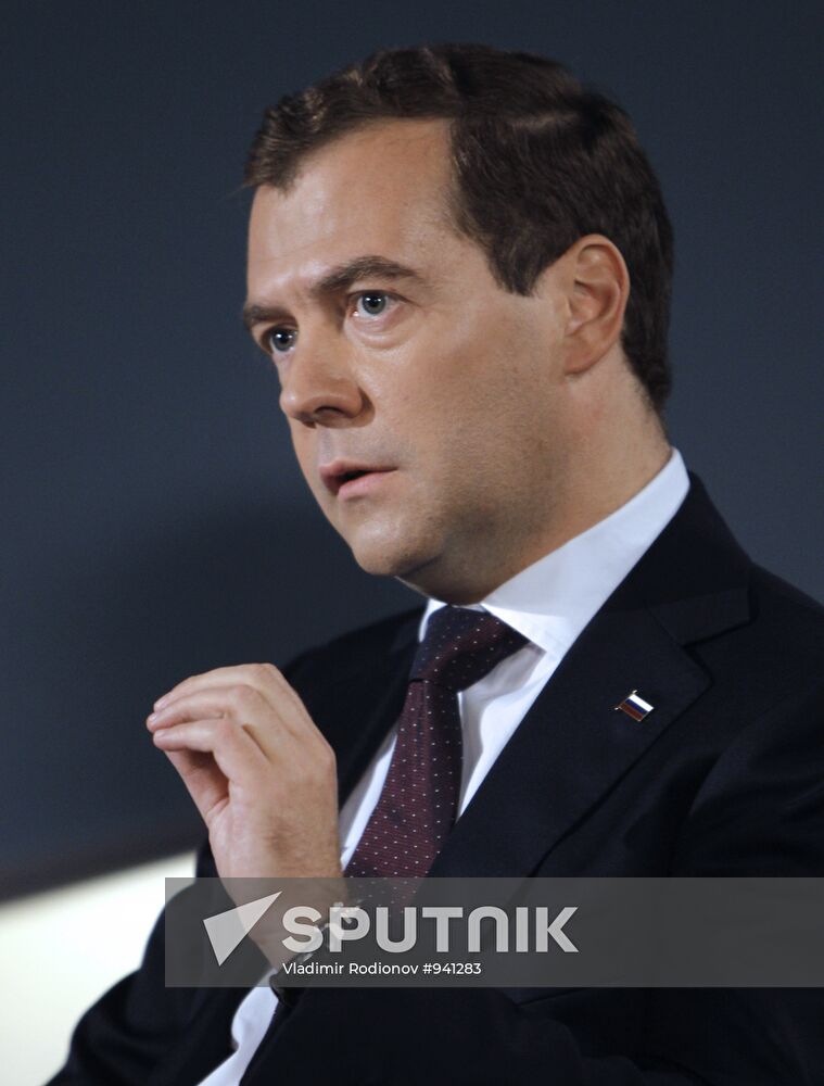Dmitry Medvedev granted an interview to TV channels and a radio