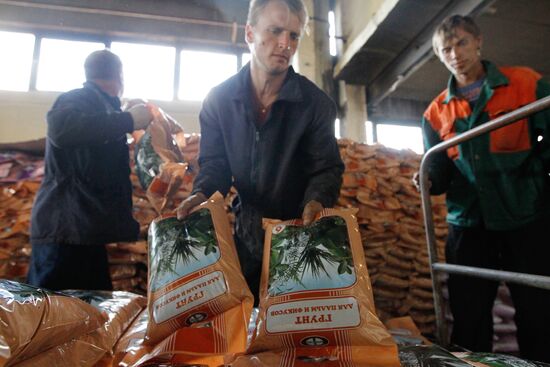 Peat extracted and processed in Shatura