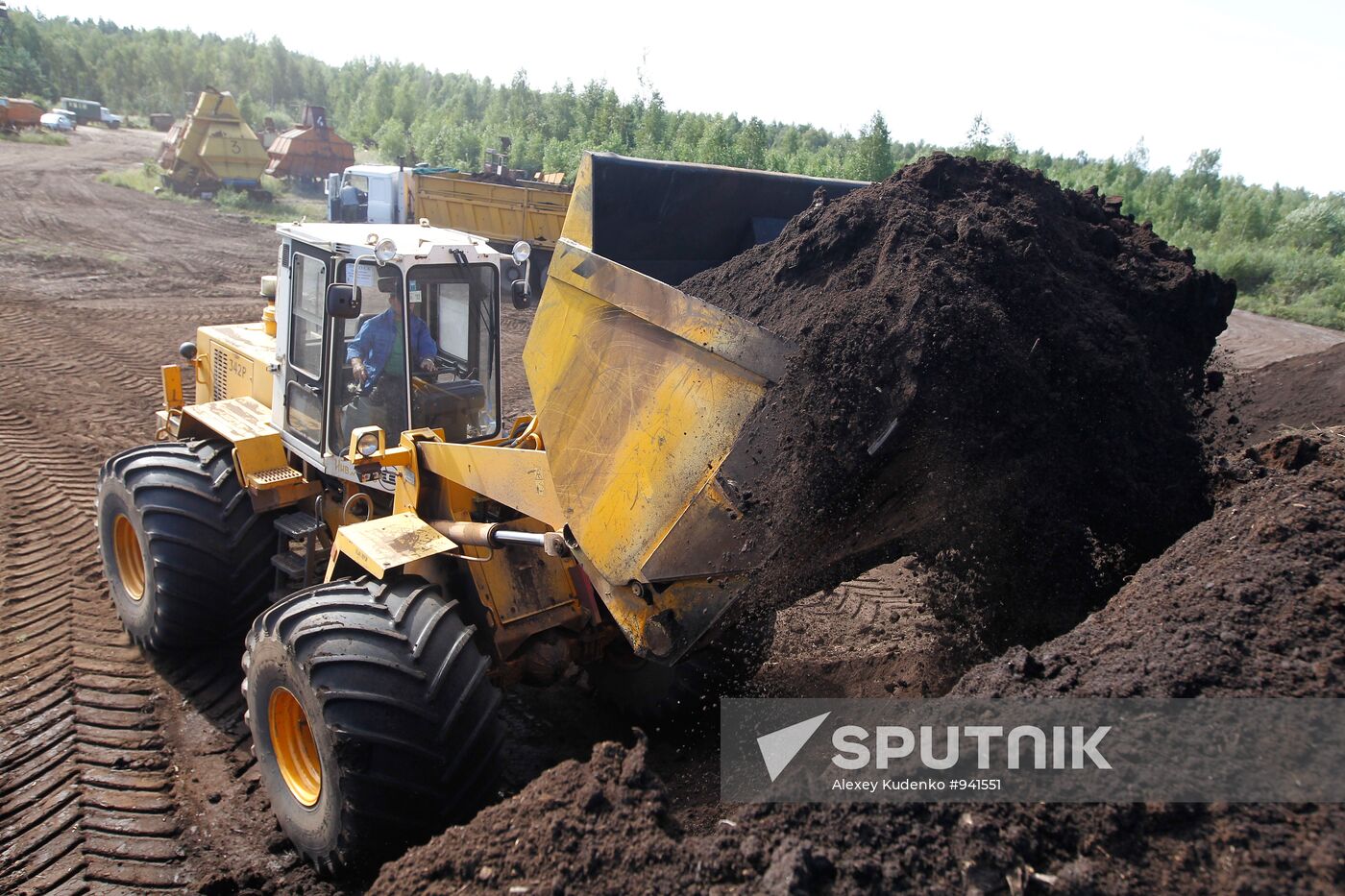 Peat extracted and processed in Shatura