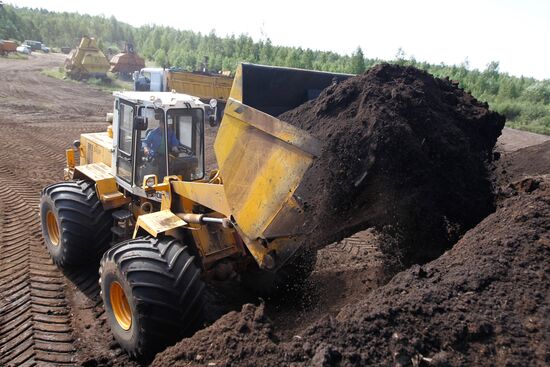 Peat extracted and processed in Shatura