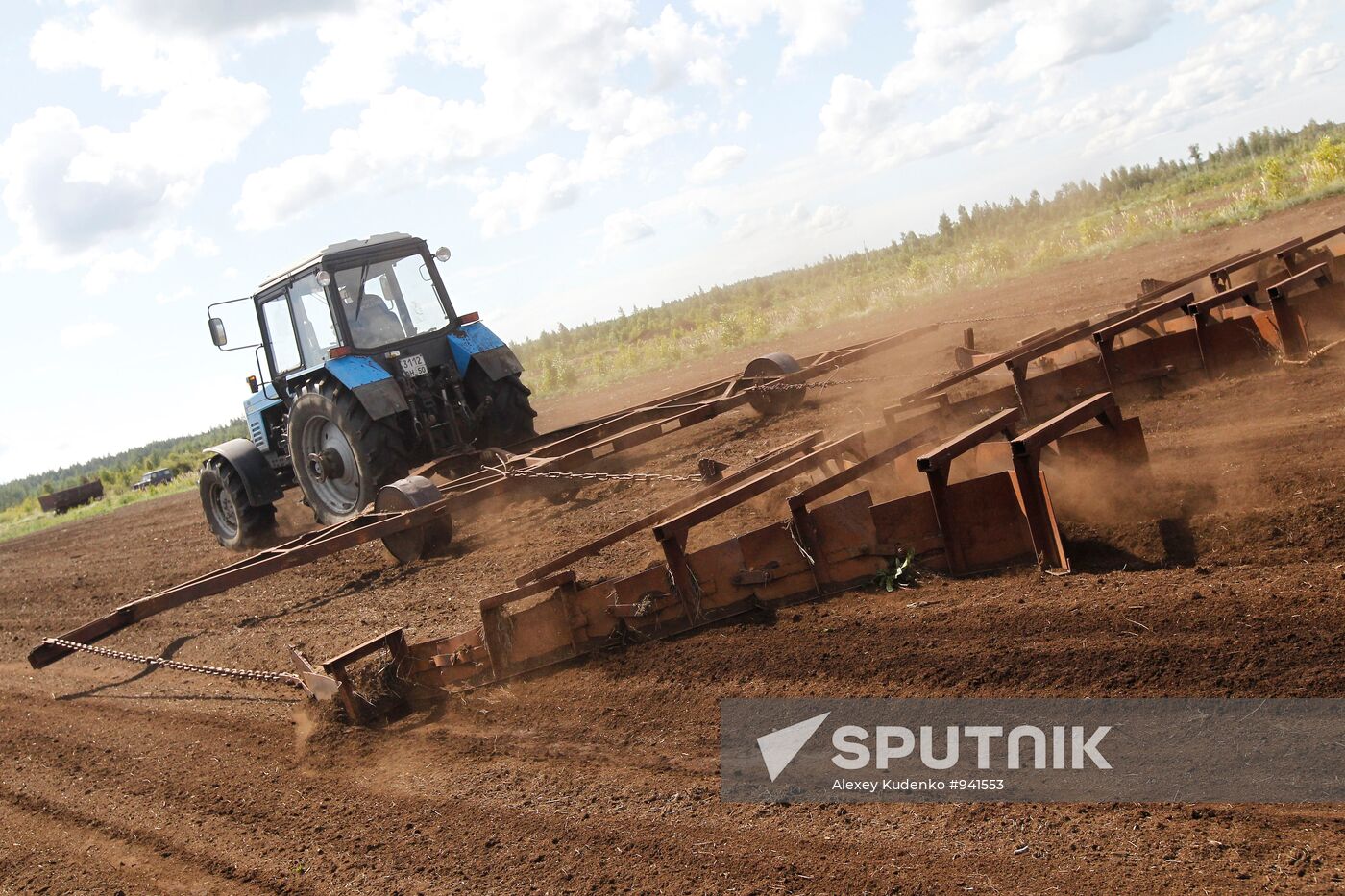 Peat extracted and processed in Shatura